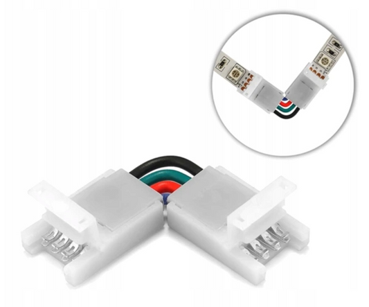 Złączka kątowa LED RGB 4PIN 10mm WS2811 WS2815