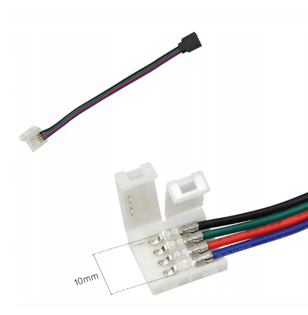 Przejściówka 4pin RGB do taśmy LED BEZ LUTOWANIA