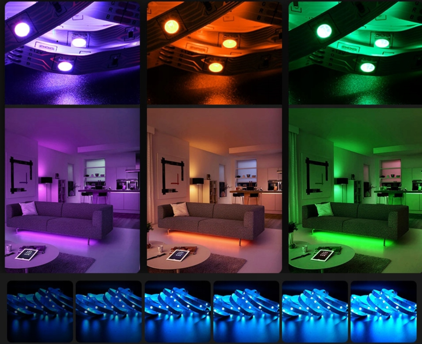 Taśma LED RGB ZESTAW 5050 Bluetooth APLIKACJA MOBILNA