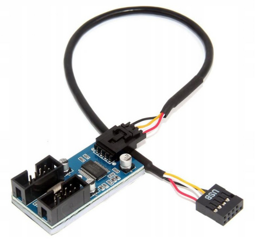 Rozdzielacz hub USB 2.0 A 9pin Splitter