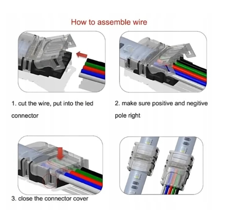 Złącze do taśmy LED - QUICK- BEZ LUTOWANIA WS2812B
