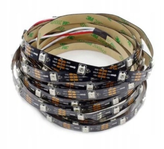 Ledy Adresowalne WS2812B 30led/m Black PCB Arduino