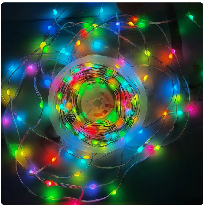 Zestaw Łańcuch LED aRGB USB WS2812B Pilot Aplikacja 10m Choinka Oświetlenie