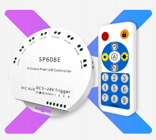 SP608E 8 Strefowy Kontroler muzyczny z pilotem
