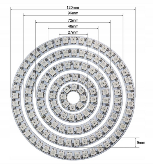 Pierścień matrycowy aRGB WS2812B LED 5V