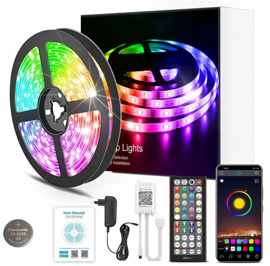 Taśma LED RGB ZESTAW 5050 Bluetooth APLIKACJA MOBILNA