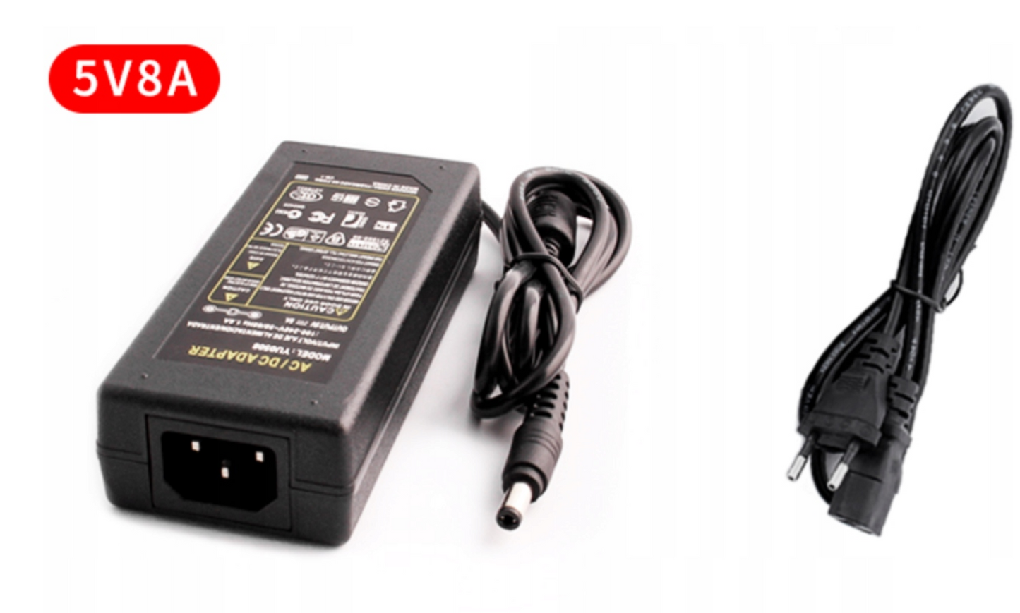 Zasilacz 5V 8A 40W LED WS2812B 5.5x2.1mm