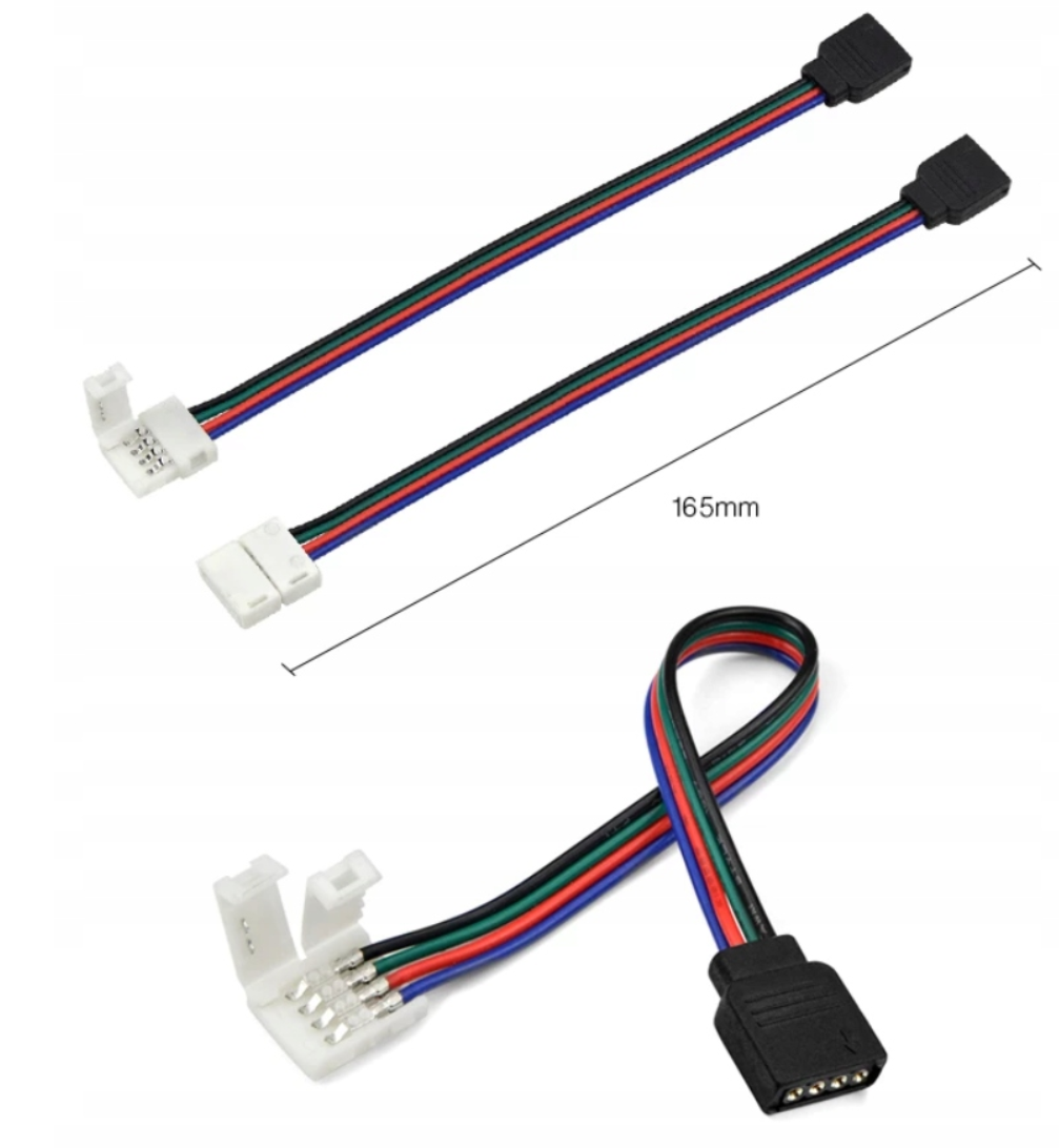 Przejściówka 4pin RGB do taśmy LED BEZ LUTOWANIA