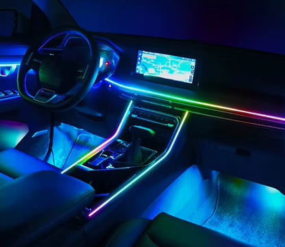 AMBIENT LED aRGB DO AUTA OŚWIETLENIE WNĘTRZA STEROWANE APLIKACJĄ